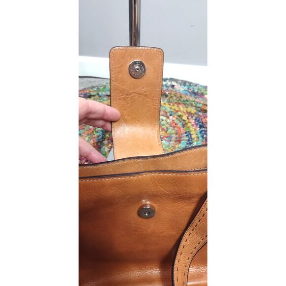 Vintage Fossil Shoulder Bag Tan Leather Boho‎ - Picture 6 of 16